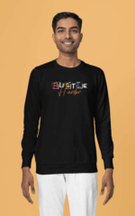 Msah Giyim 2 İplik Pamuklu Şardonsuz Slim Fit Bisiklet Yaka Baskılı Sweatshirt - Görsel 3